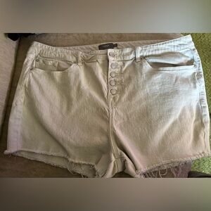 Torrid Cream Jean Shorts